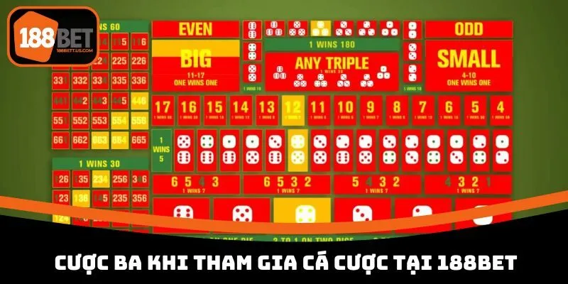 sic bo truc tuyen 188bet cuoc ba Cược ba khi tham gia cá cược tại 188BET